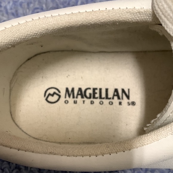 Magellan woman’s white sneakers with snakeskin trim, size 9B - Picture 7 of 8